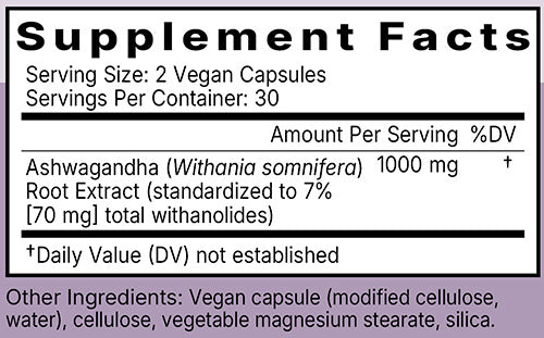 Ashwagandha 1000mg Ingredients