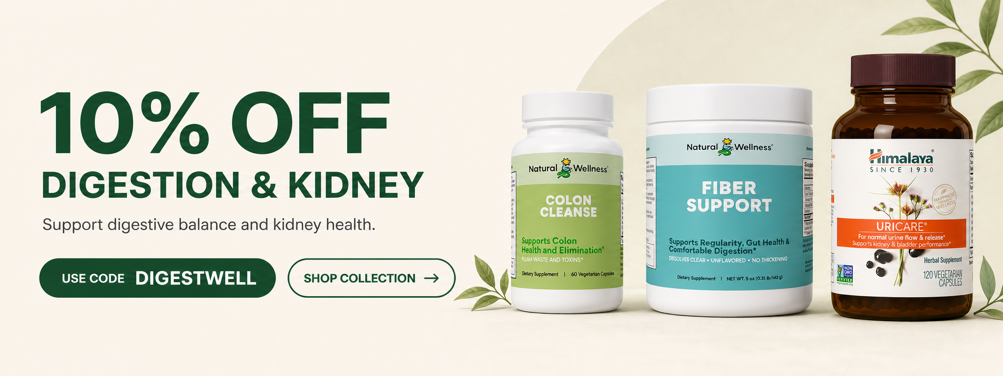10% off Digestion & Kidney products. Use code DIGESTWELL.